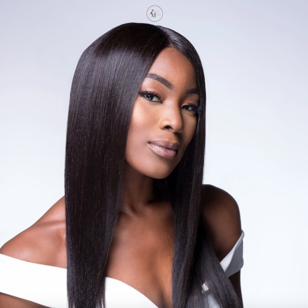 Extensions à clips cheveux naturels raide-lisse-straight Afro