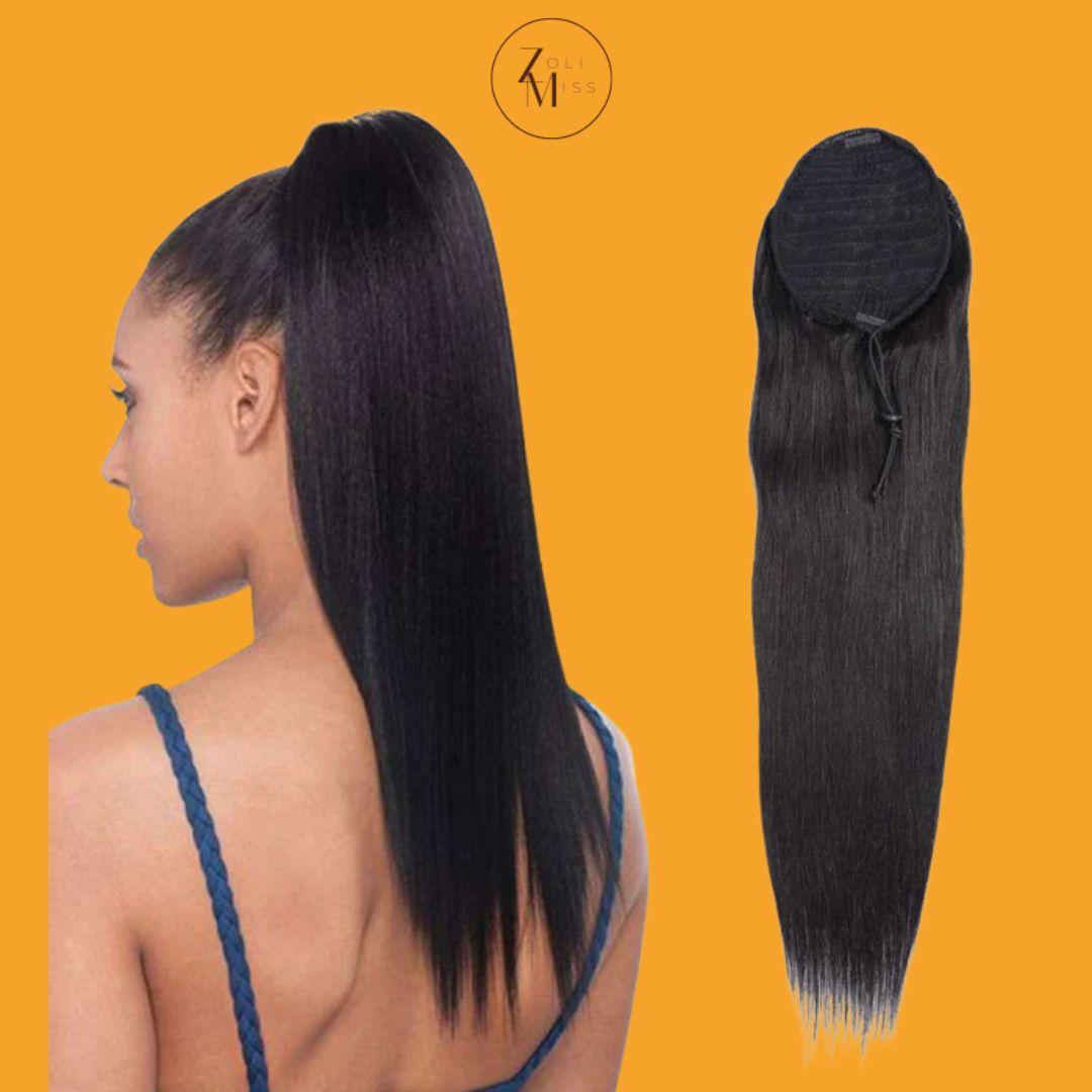 Ponytail - queue-de-cheval - Raide, Lisse, Straight Afro