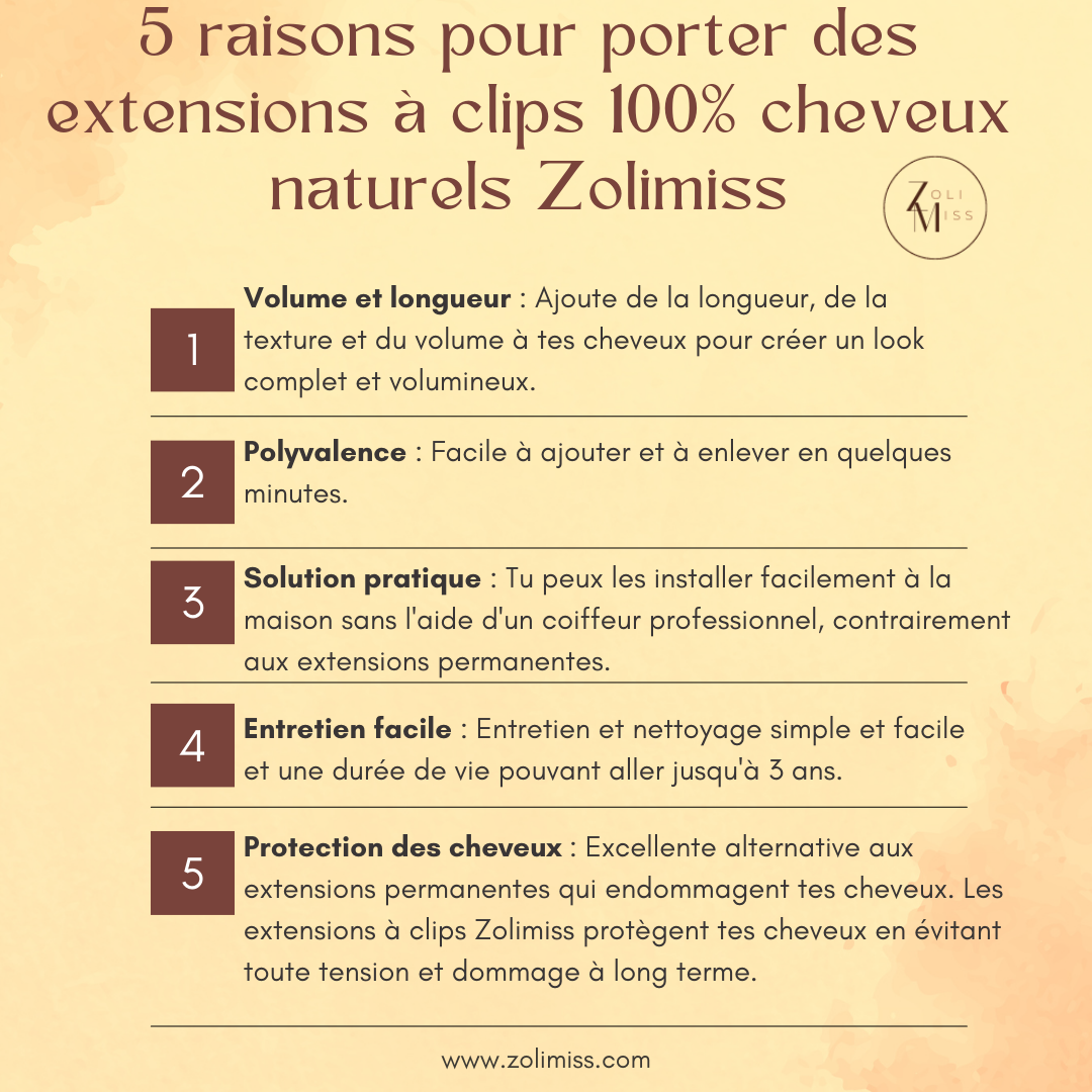 5 raisons pour porter des extensions de cheveux à clips, pourquoi utiliser des extensions de cheveux à clips