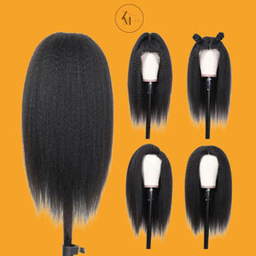 Perruque naturelle Willa Afro (360 Lace Frontal, Yaki straight)